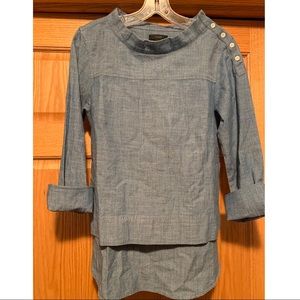 J.Crew Chambray Boatneck Shirt Size 2